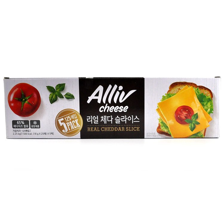 ALLIV 리얼체다 슬라이스 2.25KG (125매)