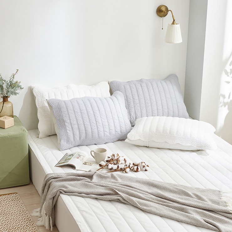 루마인 홈 밴드형 순면 베개 커버 2P