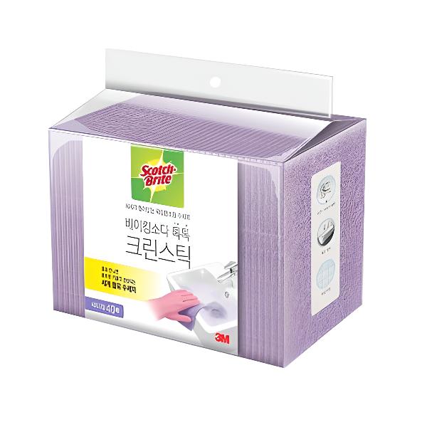 스카치브라이트 베이킹소다 청소용 수세미 40매
