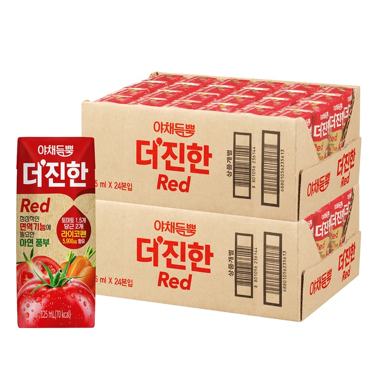 야채듬뿍 더'진한 레드 주스 125ml x 24