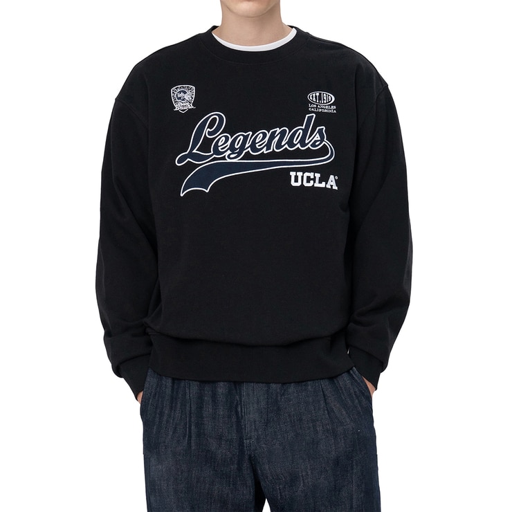 UCLA 성인 긴소매 로고 크루넥