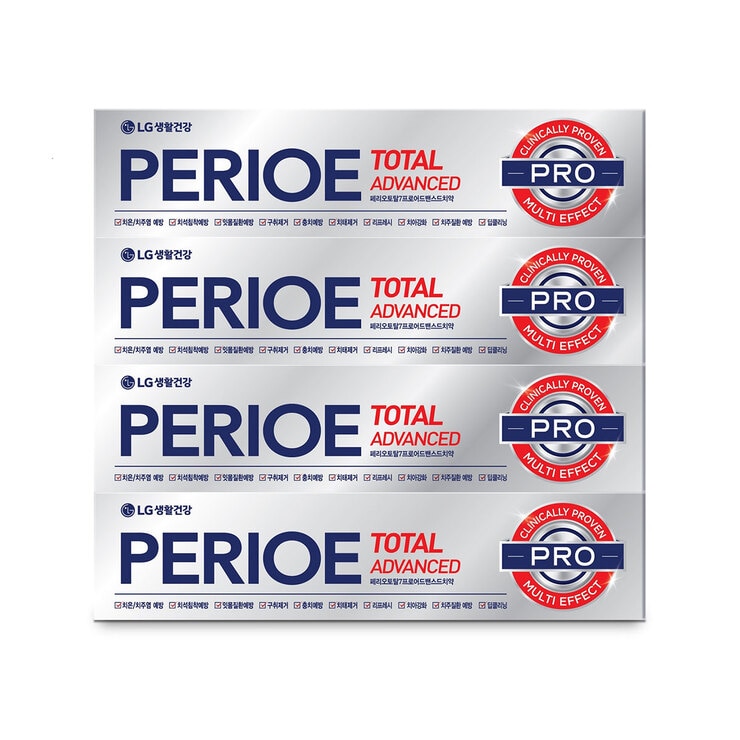 페리오 토탈 어드밴스드 치약 160g x 8개