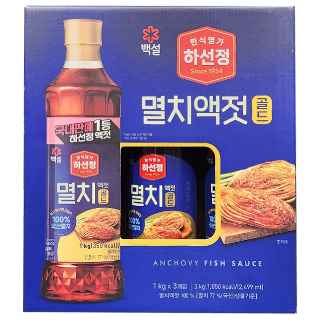 백설 하선정멸치액젓 1KG X 3