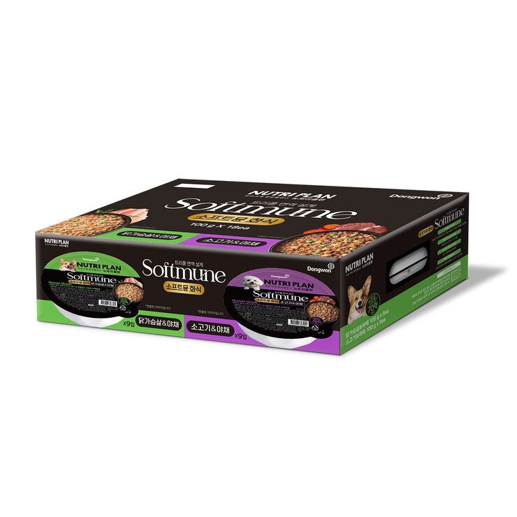 뉴트리플랜 소프트뮨 화식 2종 100g x 18