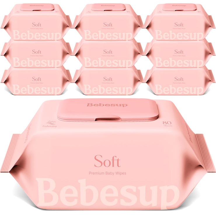 베베숲 소프트 아기물티슈 80매 x 10팩