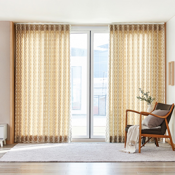 커튼 골드베이지 520 x (230/240) cm