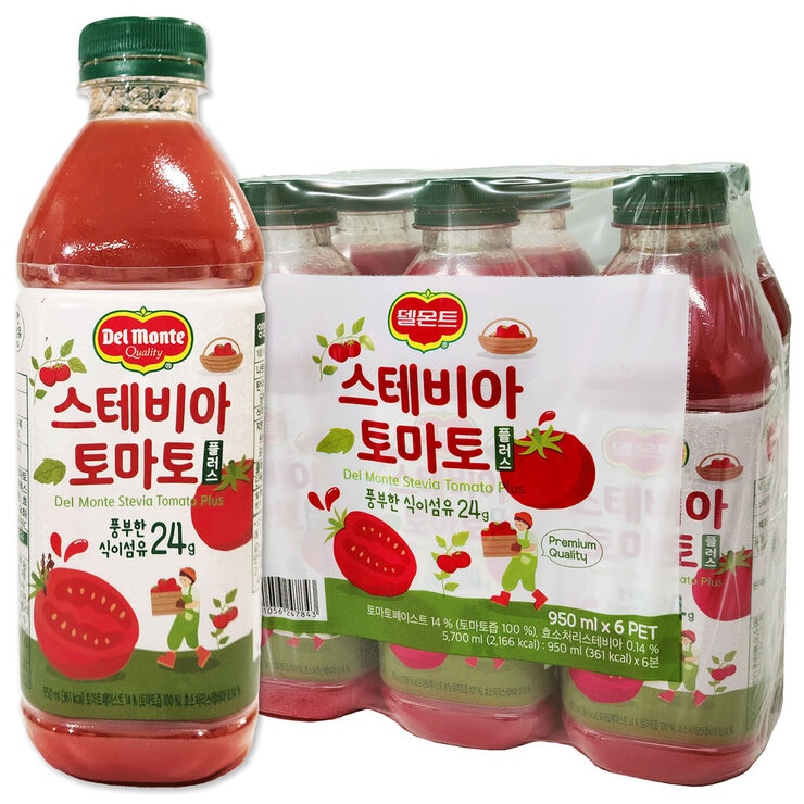 델몬트 스테비아 토마토 주스 950ml x 6