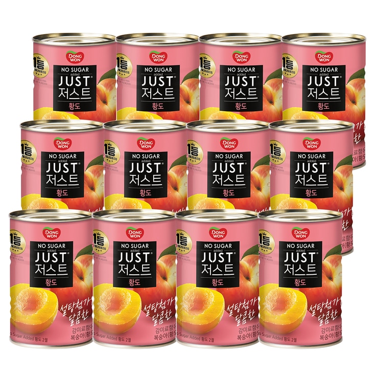 동원 JUST 노슈가 황도 400g x 12