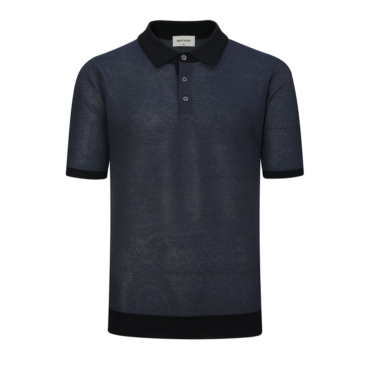 브렌우드 남성 반소매 니트 폴로