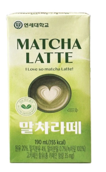 연세 말차라떼 멸균우유 190ml x 24