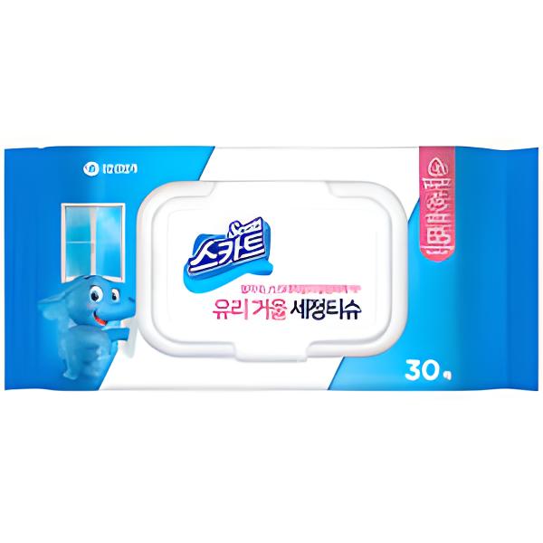 스카트 유리거울 세정티슈 30매 X 8